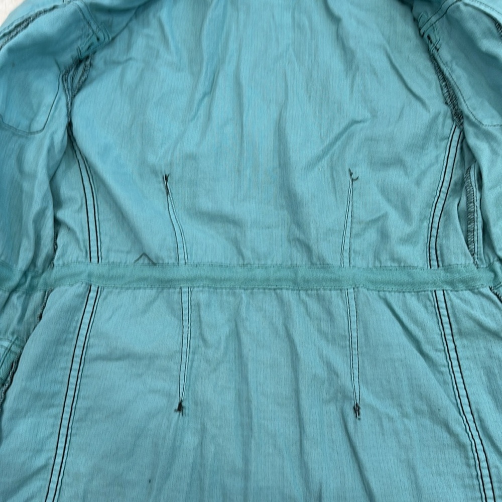 Free People Double Cloth Military Jacket Blue size XS 100% Cotton - Picture 8 of 14